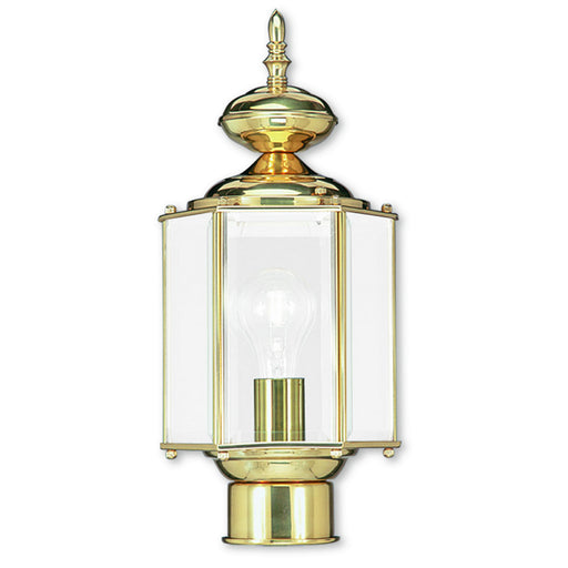Livex Lighting - 2117-02 - One Light Outdoor Post-Top Lanterm - Outdoor Basics - Polished Brass