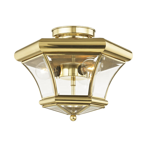 Livex Lighting - 4083-02 - Three Light Ceiling Mount - Monterey - Polished Brass