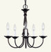 Livex Lighting - 6030-07 - Five Light Chandelier - Home Basics - Bronze