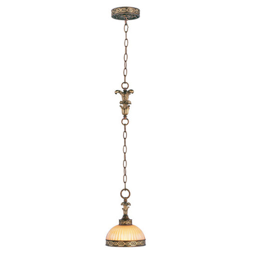 Livex Lighting - 8520-64 - One Light Mini Pendant - Seville - Palacial Bronze w/ Gilded Accents