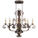 Livex Lighting - 8538-64 - Eight Light Chandelier - Seville - Palacial Bronze w/ Gilded Accents