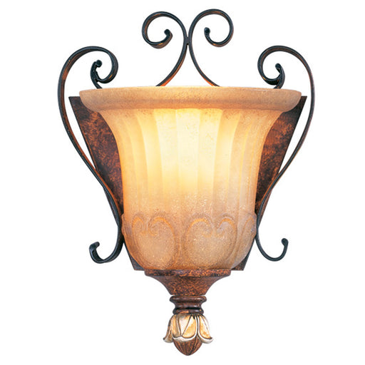 Livex Lighting - 8560-63 - One Light Wall Sconce - Villa Verona - Verona Bronze w/ Aged Gold Leaf Accents