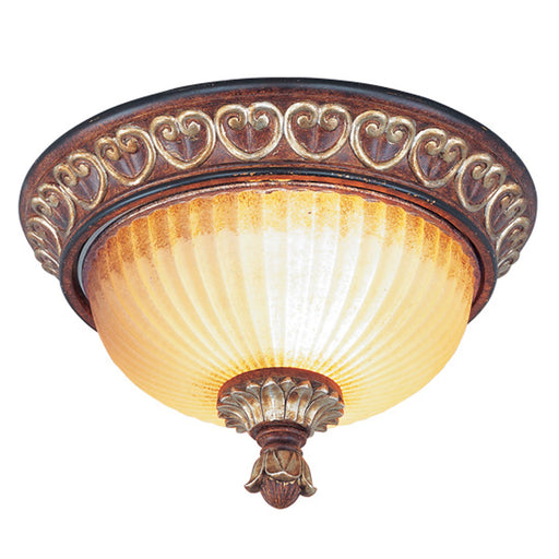Livex Lighting - 8562-63 - Two Light Ceiling Mount - Villa Verona - Verona Bronze w/ Aged Gold Leaf Accents