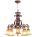 Livex Lighting - 8575-63 - Six Light Chandelier - Villa Verona - Verona Bronze w/ Aged Gold Leaf Accents