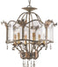 Currey and Company - 9387 - Six Light Lantern - Winterthur - Viejo Gold/Viejo Silver