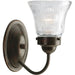 Progress Lighting - P3287-20 - One Light Bath - Fluted Glass - Antique Bronze