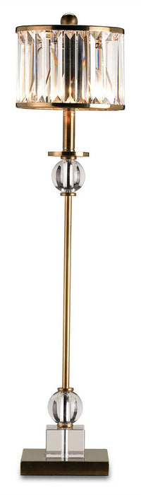 Currey and Company - 6986 - One Light Table Lamp - Parfait - Clear/Antique Brass