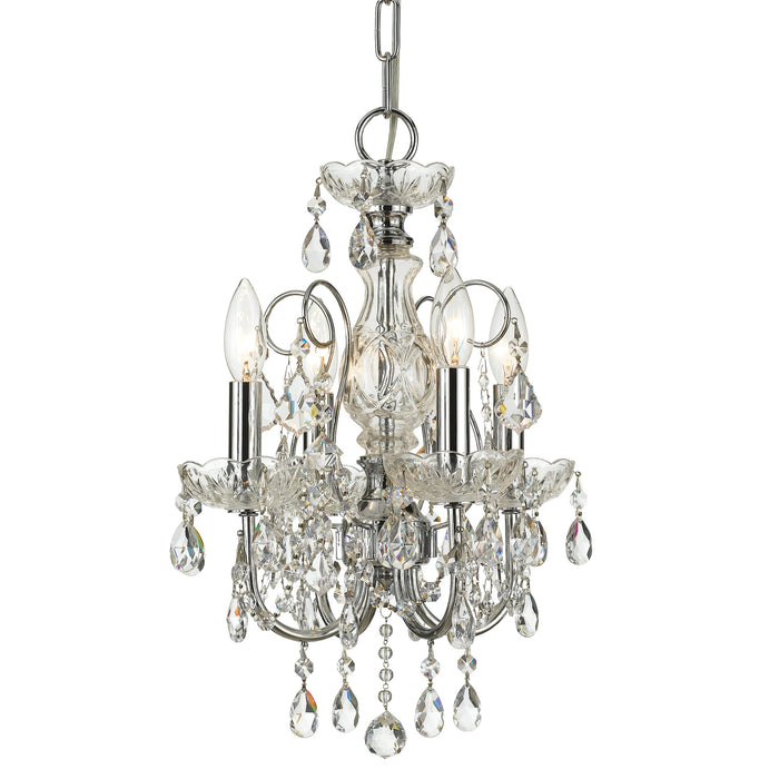 Crystorama - 3224-CH-CL-MWP - Four Light Mini Chandelier - Imperial - Polished Chrome
