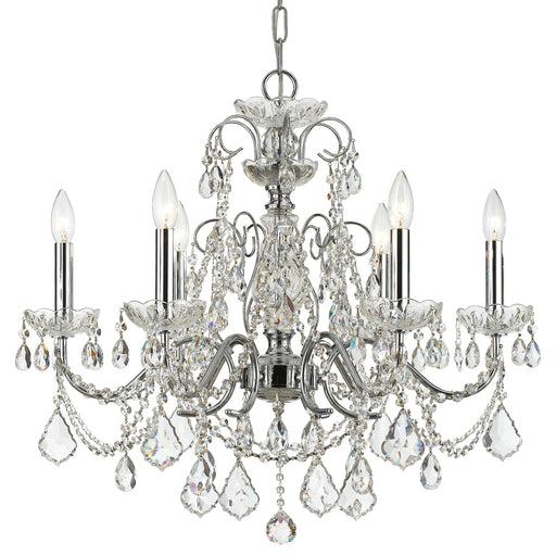 Crystorama - 3226-CH-CL-MWP - Six Light Chandelier - Imperial - Polished Chrome
