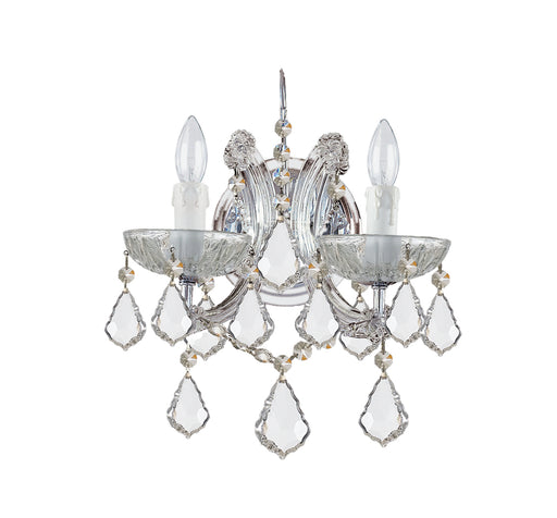 Crystorama - 4472-CH-CL-SAQ - Two Light Wall Mount - Maria Theresa - Polished Chrome