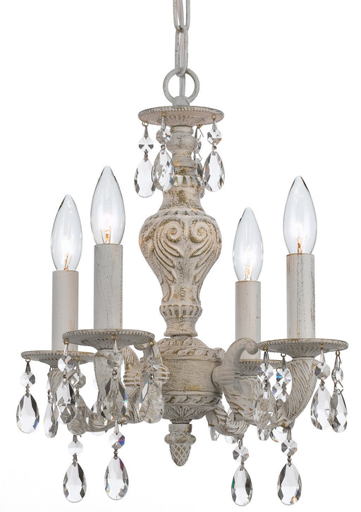 Crystorama - 5024-AW-CL-MWP - Four Light Mini Chandelier - Paris Market - Antique White