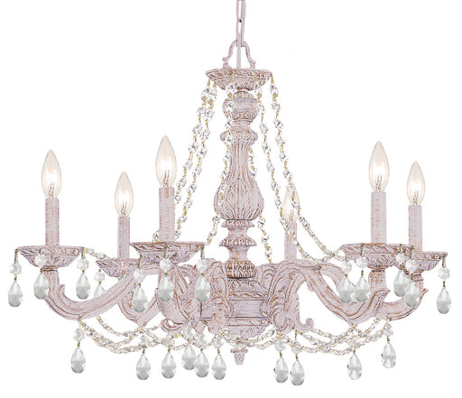 Crystorama - 5026-AW-CL-MWP - Six Light Chandelier - Paris Market - Antique White