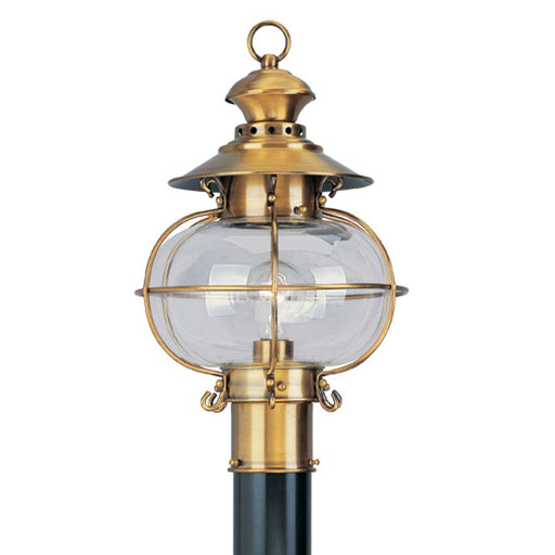 Livex Lighting - 2224-22 - One Light Outdoor Post-Top Lanterm - Harbor - Flemish Brass