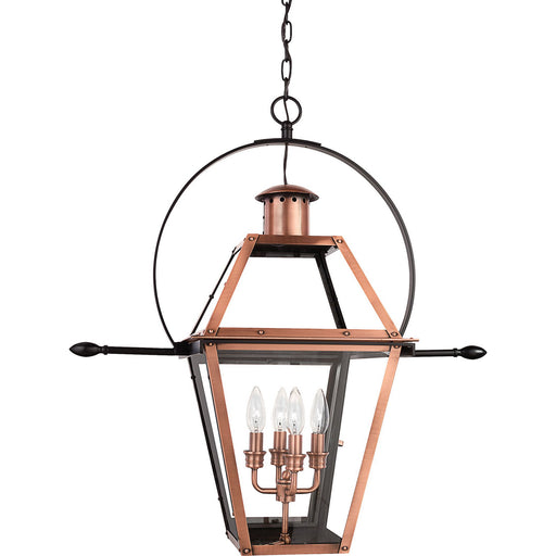 Quoizel - RO1914AC - Four Light Outdoor Hanging Lantern - Rue De Royal - Aged Copper