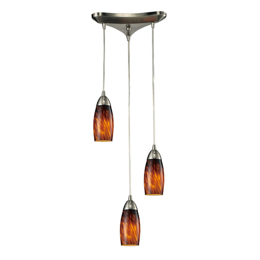 Elk Lighting - 110-3ES - Three Light Pendant - Milan - Satin Nickel
