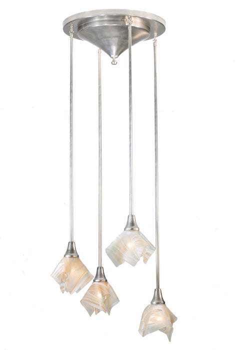 Meyda Tiffany - 100000 - Four Light Pendant - Metro - Brushed Nickel