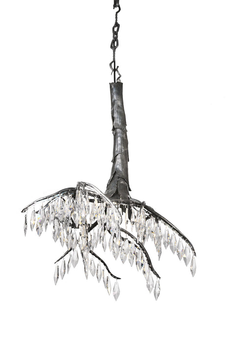 Meyda Tiffany - 105212 - One Light Chandelier - Winter At Stillwater - Wrought Iron,Hand Wrought Iron