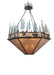 Meyda Tiffany - 106009 - Nine Light Inverted Pendant - Wildlife At Pine Lake - Antique Copper