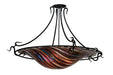 Meyda Tiffany - 106152 - Three Light Semi-Flushmount - Metro Fusion - Amber/Beige/Smoke/Irid Clear