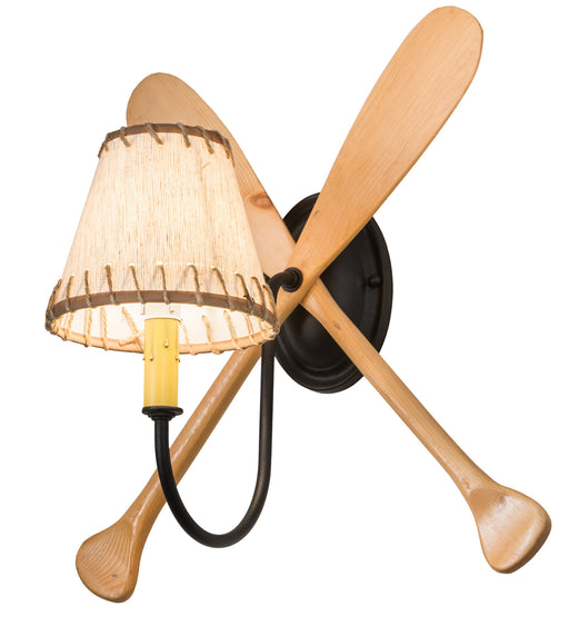 Meyda Tiffany - 106185 - One Light Wall Sconce - Paddle - Natural Wood