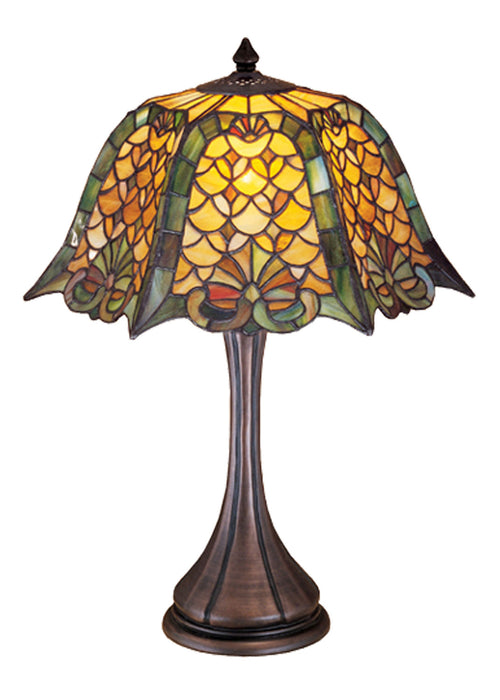Meyda Tiffany - 19876 - One Light Table Lamp - Duffner & Kimberly Shell & Diamond - Rust