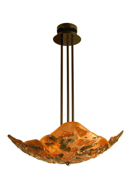 Meyda Tiffany - 19910 - Three Light Inverted Pendant - Metro Fusion - Bronze