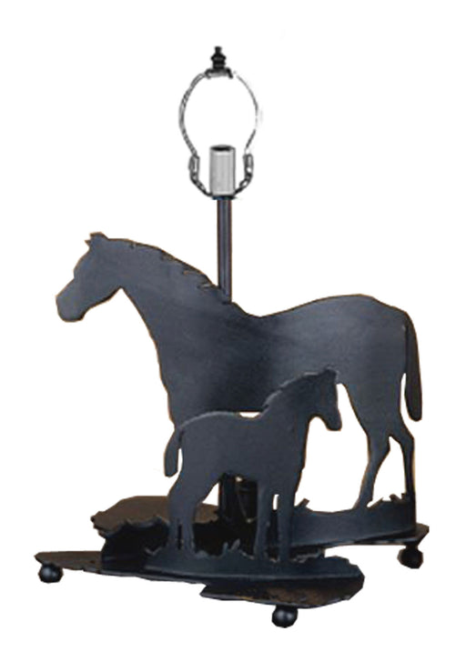 Meyda Tiffany - 22730 - One Light Table Base - Mare & Foal - Craftsman Brown