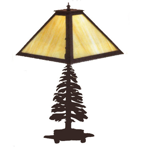 Meyda Tiffany - 27103 - Table Lamp - Tall Pine - Craftsman Brown