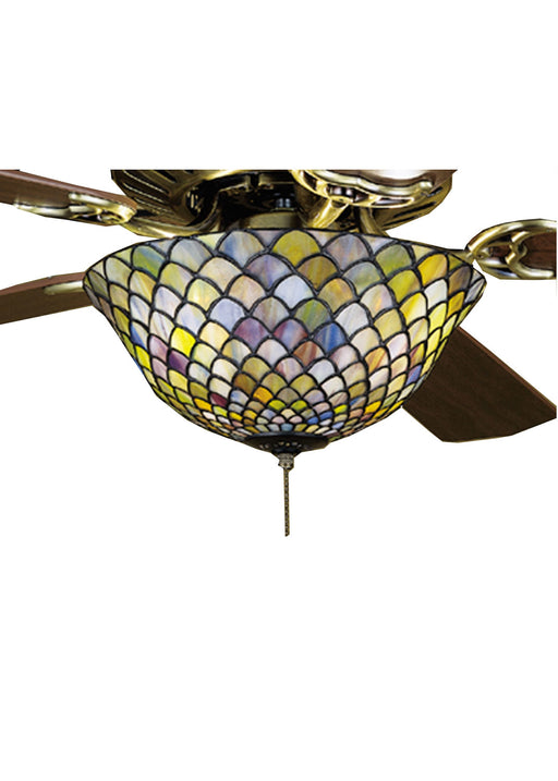 Meyda Tiffany - 27451 - Fan Light Fixture - Fishscale - Green/Blue