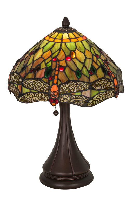 Meyda Tiffany - 28460 - One Light Accent Lamp - Tiffany Hanginghead Dragonfly - Mahogany Bronze