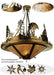 Meyda Tiffany - 48063 - Seven Light Inverted Pendant - Wildlife On The Loose - Antique Copper