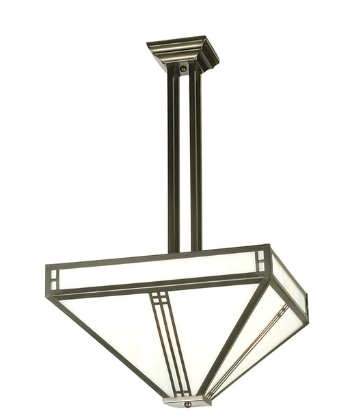 Meyda Tiffany - 50662 - Four Light Semi-Flushmount - Prairie Loft - Craftsman Brown