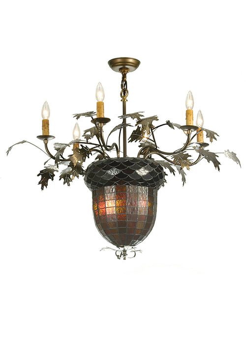 Meyda Tiffany - 50859 - Eight Light Chandelier - Greenbriar Oak - Antique Copper