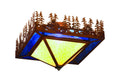 Meyda Tiffany - 51505 - Four Light Flushmount - Pine Lake - Rust