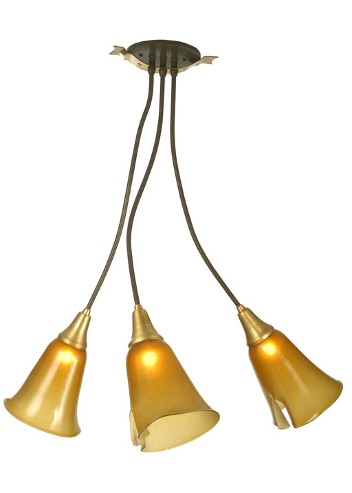 Meyda Tiffany - 51817 - One Light Pendant - Wilmington - Timeless Bronze,Satin Brass