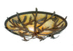 Meyda Tiffany - 52390 - Three Light Flushmount - Pine Branch - Rust,Wrought Iron