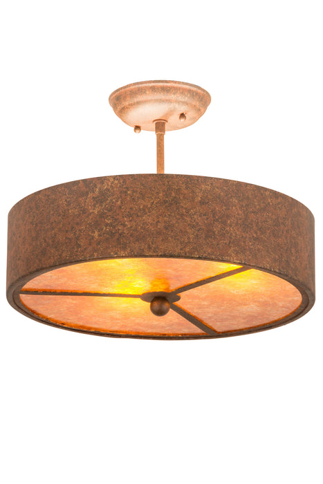 Meyda Tiffany - 65920 - Three Light Semi-Flushmount - Starry - Rust