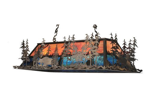 Meyda Tiffany - 66123 - Six Light Pendant - Moose Through The Trees - Rust