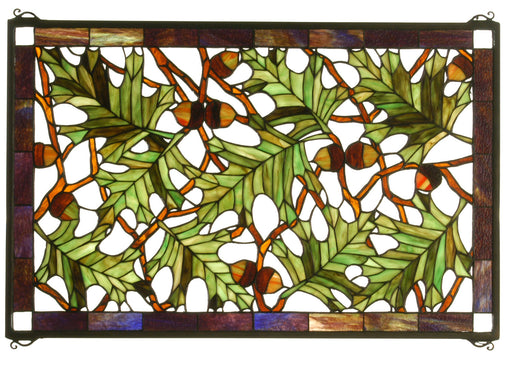 Meyda Tiffany - 66276 - Window - Acorn & Oak Leaf - Rust,Wrought Iron