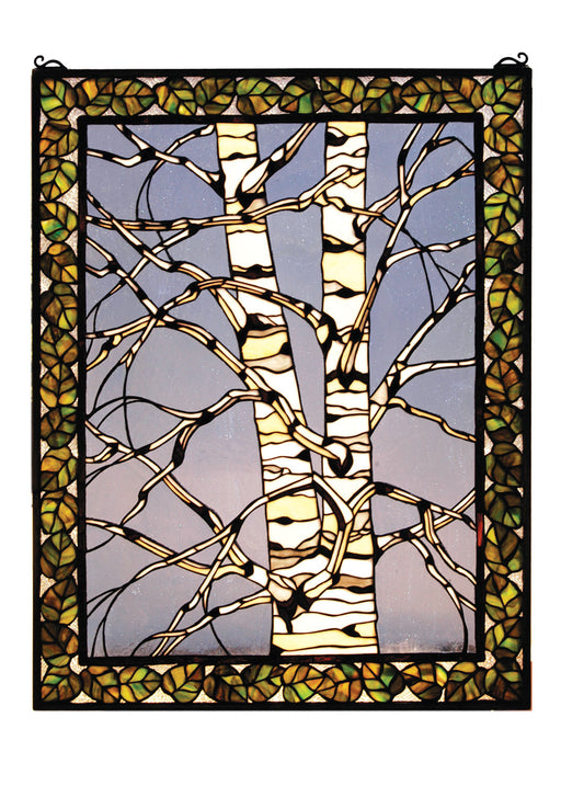 Meyda Tiffany - 66636 - Window - Birch Tree In Winter - Verdigris