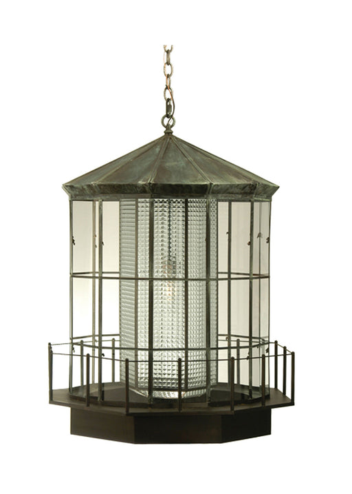 Meyda Tiffany - 66801 - One Light Pendant - Lighthouse - Verdigris