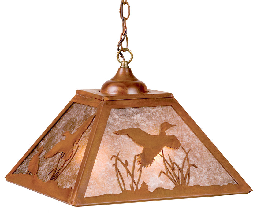 Meyda Tiffany - 70184 - Two Light Pendant - Ducks In Flight - Rust