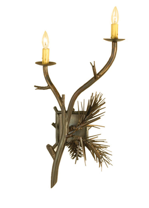 Meyda Tiffany - 72540 - Two Light Wall Sconce - Lone Pine - Antique Copper
