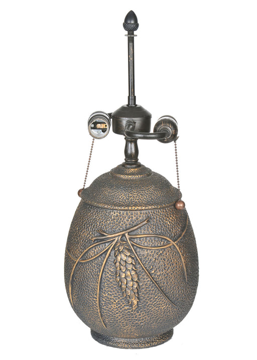 Meyda Tiffany - 72546 - Two Light Table Base Hardware - Hammered Pinecone - Antique