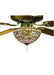 Meyda Tiffany - 72650 - Three Light Fan Light Fixture - Tiffany Turning Leaf - Bapa