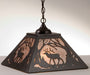 Meyda Tiffany - 73915 - Two Light Pendant - Elk At Dawn - Timeless Bronze