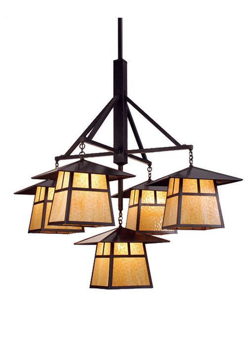 Meyda Tiffany - 79730 - Five Light Chandelier - Stillwater - Craftsman Brown