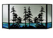 Meyda Tiffany - 81106 - Fireplace Screen - Tall Pines - Black Mesh/Eb Glass
