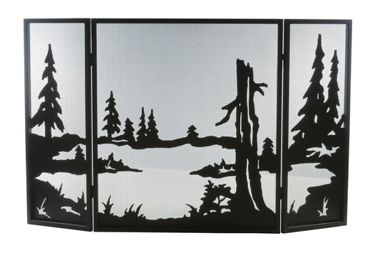 Meyda Tiffany - 81150 - Fireplace Screen - Quiet Pond - Black Mesh