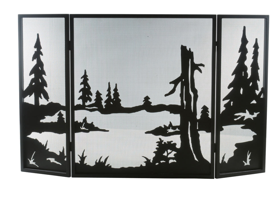 Meyda Tiffany - 81150 - Fireplace Screen - Quiet Pond - Black Mesh